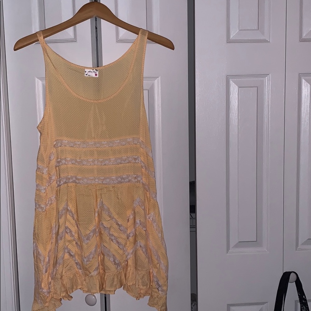 Free People yellow sundress size xs